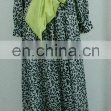 Long Sleeve Muslim Dress for Woman,chiffon Maxi Dress With Belt photo-5