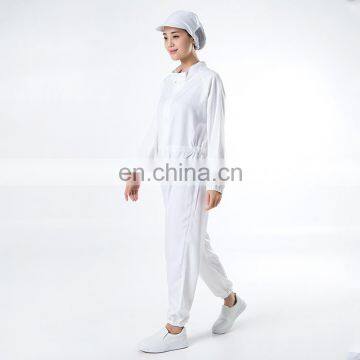 SANXIA White 100%Polyester Jumpsuit Food Factory Worker Wear photo-5