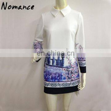 women casual dress in floral digital print