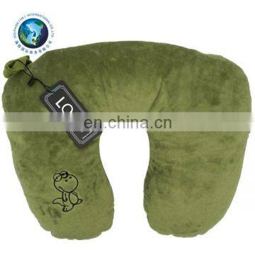 Convertible 2 in 1 Memory Foam Neck Pillow Custom Kids Stuffed Animal Soft Plush Dragon Dinosaur u Shape Travel Pillow photo-2