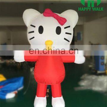 inflatable cartoon kitty costome , inflatable funny costume ,advertisement cartoon costume for adult