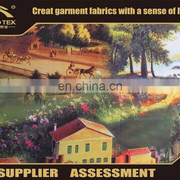 Digital printing on high quality polyester french chiffon fabric