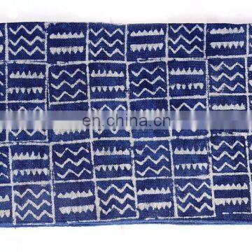 Home Decor Indigo Blue Print Rug Woven Cotton Carpet Bohemian Floor Mat Dari 3X5 photo-3