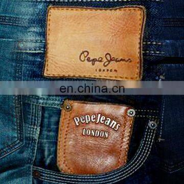 Faux Jeans PU Leather Labels Custom Embossed for Jeans, Jeans Labels photo-2