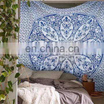 Deorative Handmade Hippy Indian Mandala Gypsy Boho Tapestry throw Coverlet Cotton Fabric Ethnic Bedspread