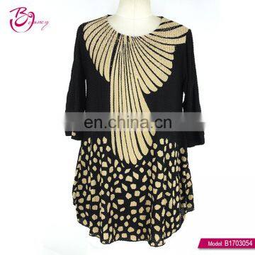 High End Crew Neck Popular Women Casual Blouse For Sale