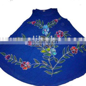 Pictures of Long Skirts on Fashionable Top Latest Design Rayon Umbrella Pattern Dress Floral Print Butterfly Dress Beach Dress photo-1