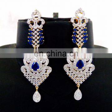 2016 Bollywood Fashion Wear Gold Plated CZ Earring - Wholesale American Diamond Dangle Earring -gift For Her