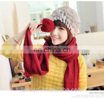 100% Acrylic Women Scarf Plaid Big Long Shawl Pure Color Dark Red photo-3