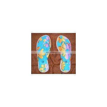 Printed cotton beach Slippers matching to pareo sarong