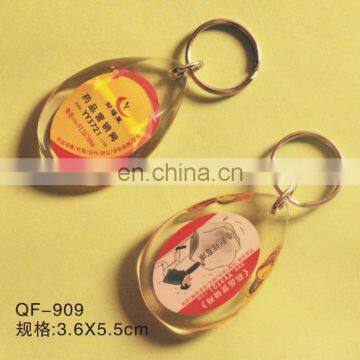 Plastic Acrylic Clear Witn Any Logo Motorcycle Keychain photo-4