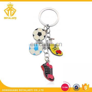 High Quality Custom Football Metal Keychain for Soccer Club