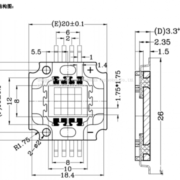 10W Integrated High Power RGBW Four in One photo-2