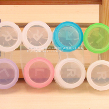 Wholesale 100 pcs/lot Glasses Cosmetic Contact Lenses Box Contact Lens Case For Eyes Care Kit Holder Container Freeshipp