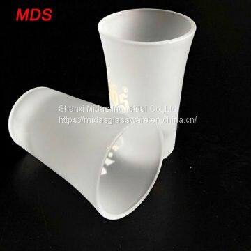 OEM trumpet mouth sandblast frosted shot glass white wine glass