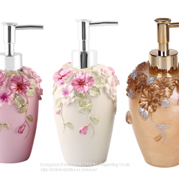 300ml Creative Garden Soap Liquid Lotion Shower Gel Bottle Sub-bottle Hotel Bathroom Supplies Resin Bottle Body Beautiful Gift photo-5