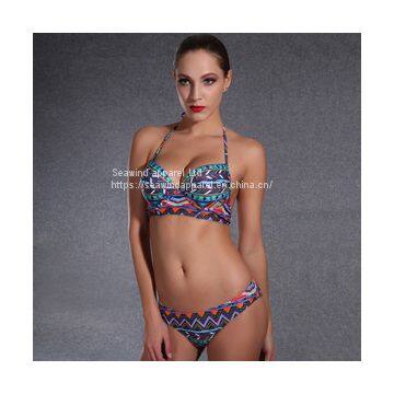 Sexy mature bikini women push up swimwear