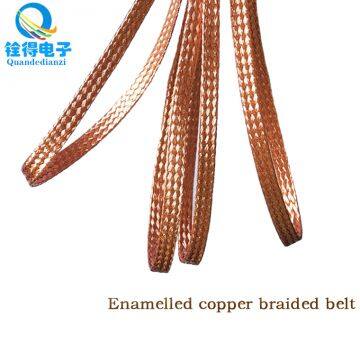 We Can Supply 8MM Flat Wire Width Enameled Copper Braid Belt Red Copper Braid Belt photo-5