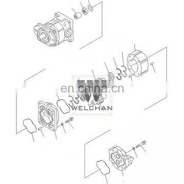 Oil Pump Gears WA600-3 Loader Tandem Pump 705-22-40100 Scavenging Single Pump