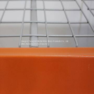 Flared Channel Wire Mesh Panels For Pallet Racking    Storage Metal Grid supplier      wire decking products