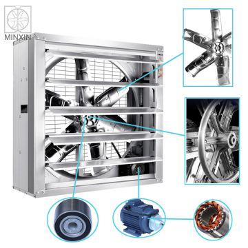 Commercial industrial greenhouse exhaust fan with shutter barn ventilation fan