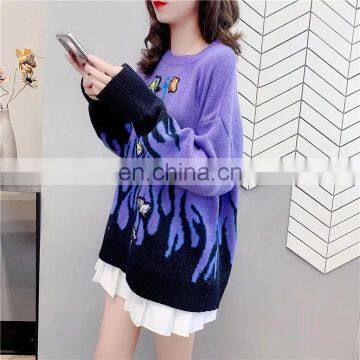 DiZNEW Custom High Quality Thick Winter Ladies Wool/Cotton Women Jacquard Sweater photo-4