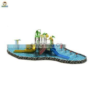 Water Slide of Wooden Pirate Ship for Children and Adults With Water Park