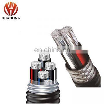 CSA underground Teck cable 2awg Copper conductor XLP Insulation Aluminum interlocked Armor PVC jackets