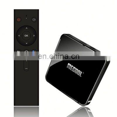 Kingsway LPDDR4 4GB 64GB smart tv box Mecool KM3 ATV amlogic S905X2 android 9.0 With AV voice TV Box