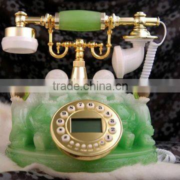 old jade rotary dial telephone