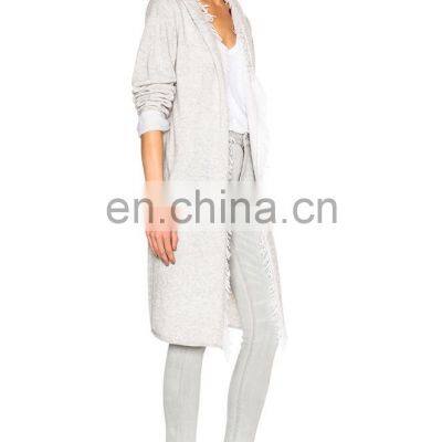 Women Fashion Hooded Cardigan Knitting Patterns Knitted Long Cardigan photo-3