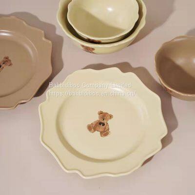 Vintage Bear Cutlery Plates