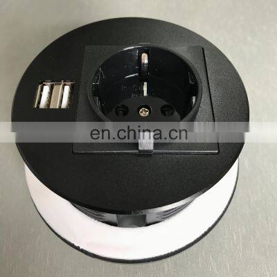 JS-Z200 Desk computer ower outlet Power Grommet rj45 socket