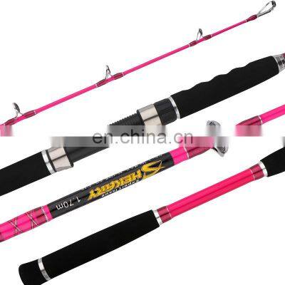 Pink Color 1.7m Portable Smooth Guide Ring EVA Material Handle High Strength Wheel SeatJigging&Boat Fishing Rod photo-2