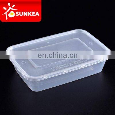Disposable take away container plastic food box