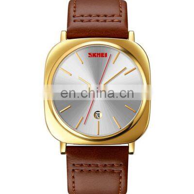 Luxury Brand SKMEI 9266 Elegant Leather Watches Saat Erkek Quartz Wrist Watches Men