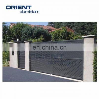 DIY WPC Aluminum Driveway Sliding Gate For Home Front Door