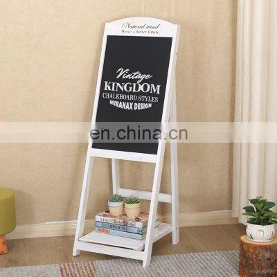 Large Wooden Blackboard Chalkboard Vintage Children's Educational Fold Up Easel