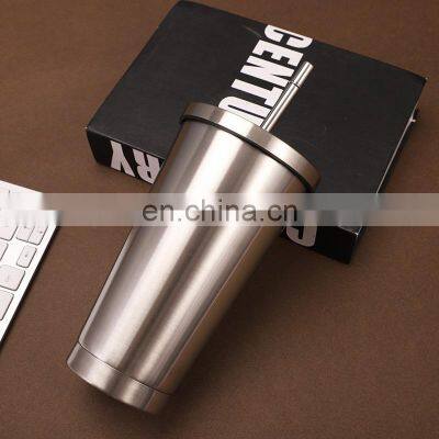 Heat Preservation Business Straight 304 Smart Tumbler Coffee Straw Cup Wine Stainless Steel