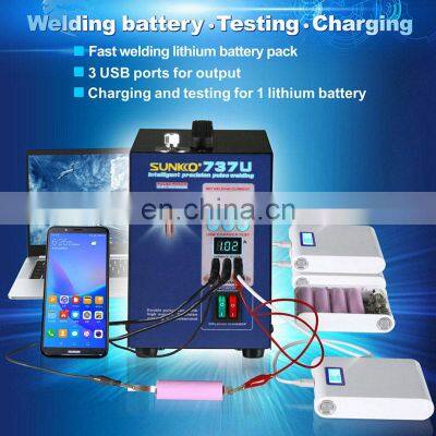 SUNKKO 737U 220V/110V 2800W Digital Display Spot Welder 18650 Battery Spot Welder photo-2