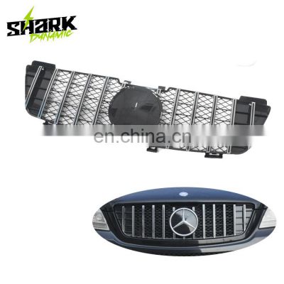 For Mercedes Benz ML W164 Grill Body Kit Chrome ABS GT Style Front Grille