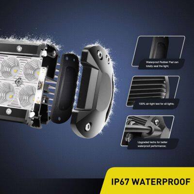 Waterproof Car Double Row 72W Off Road LED Work Light Bar 12inch for Jeep UTV ATV Truck Boat photo-3