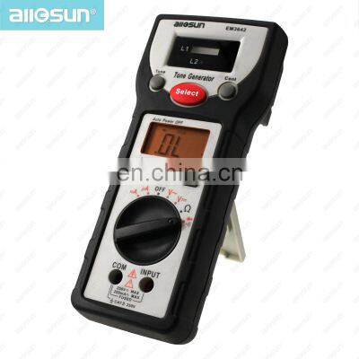 Allosun EM3642 Digital Cable Tester 2 in 1 Wire Tracker and Multi Meter Safety CATII 250V Electric Volt Amp Ohm Meter photo-2