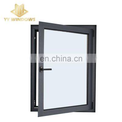 Factory Custom Design NFRC Top Rated Impact Resistant Tilt and Turn Window High-end House Aluminum Hurricane Tilt Turn Windows