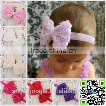 Flower Bowknot Alligator Clip Hair Bow Accessory Chiffon Rose MY-BA0008