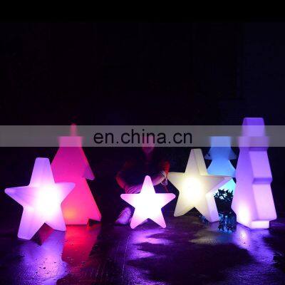 Christmas tree pe /Christmas tree artificial holiday decoration PE plastic led tree star snow lighting led decor light