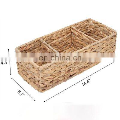 Vietnam Supplier Water Hyacinth Storage Basket For Bathroom, Kitchen Decor