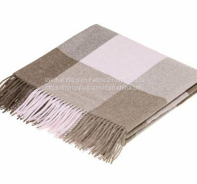 pure virgin new wool throw blanket for sofa decoration ,camping,travel picnic