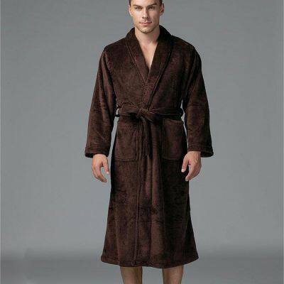 European Size Coral Fleece Bathrobe ,SPA Bathrobe,Robe/OEM(KW1155M) photo-2