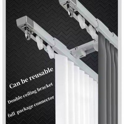 WiFi Smart Curtain Remote Control Motor Smart Home Electric Curtain Customized Track Length Support Alexa Voice photo-5